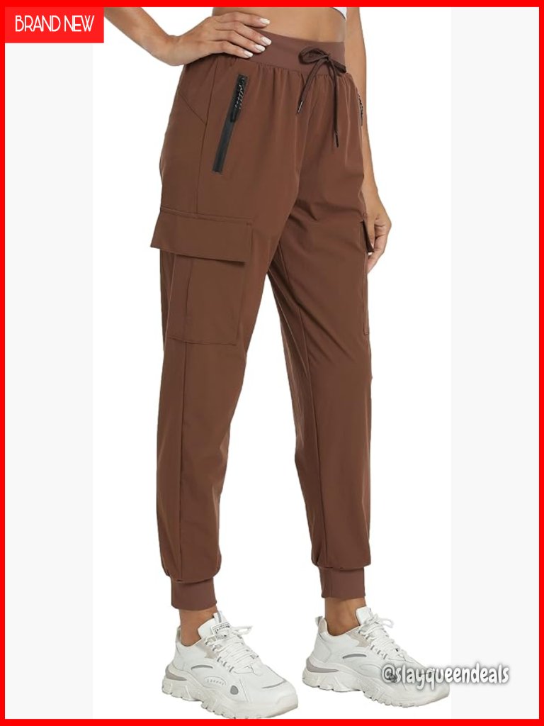 Lightweight Water Resistant Cargo Joggers With Pockets For Hiking Running Travel